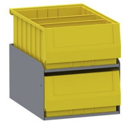 Holman Large Parts Bin (40311) In Steel Shelf Cabinet - 2 Bins