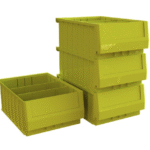 Holman 10" Wide Stackable Dividable Plastic Bin (Pack of 4